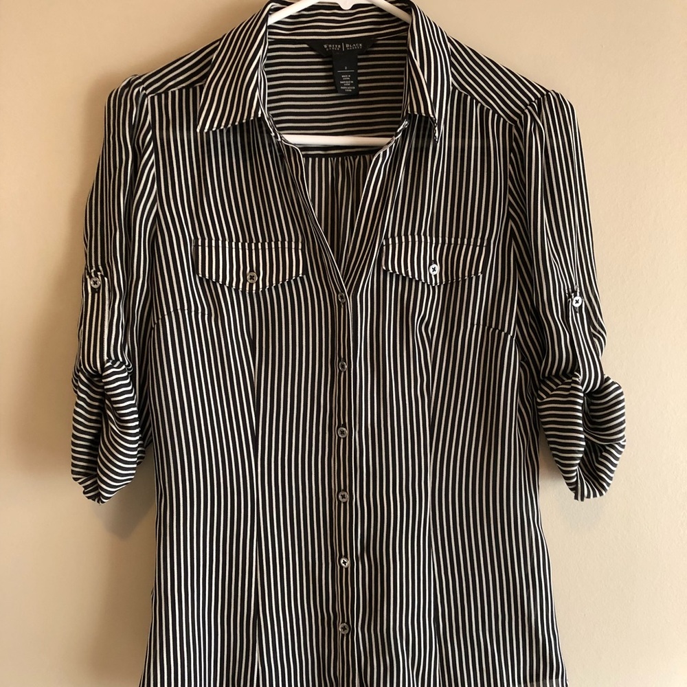 Striped button up blouse